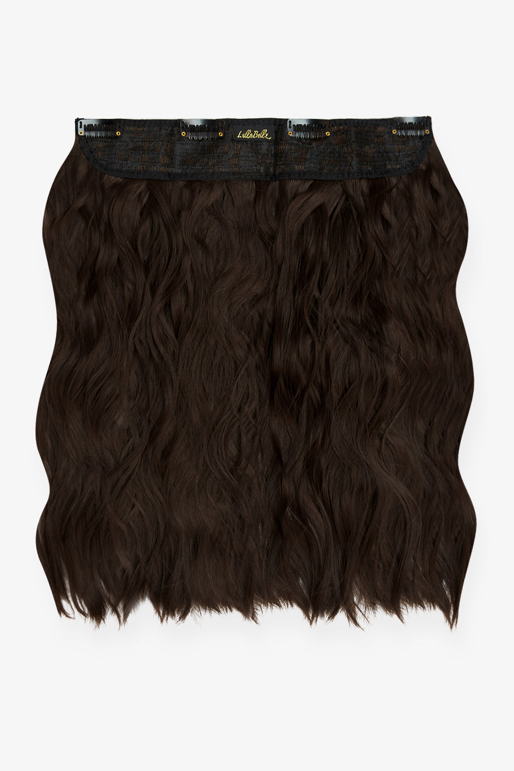 Thick 14" 1 Piece Textured Wave Clip-in Hair Extensions - Dark Brown