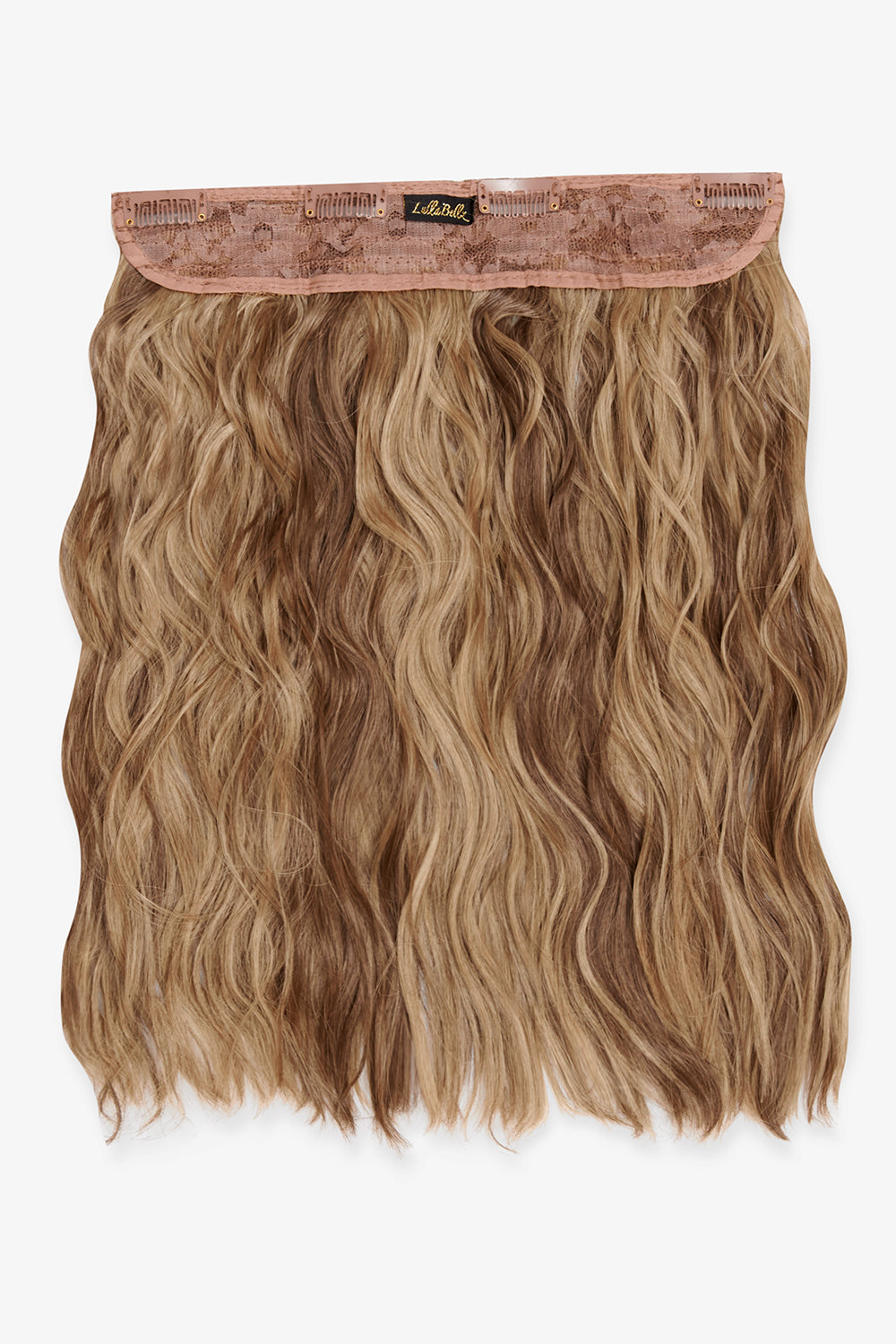 Thick 14" 1 Piece Textured Wave Clip-in Hair Extensions - Mellow Brown