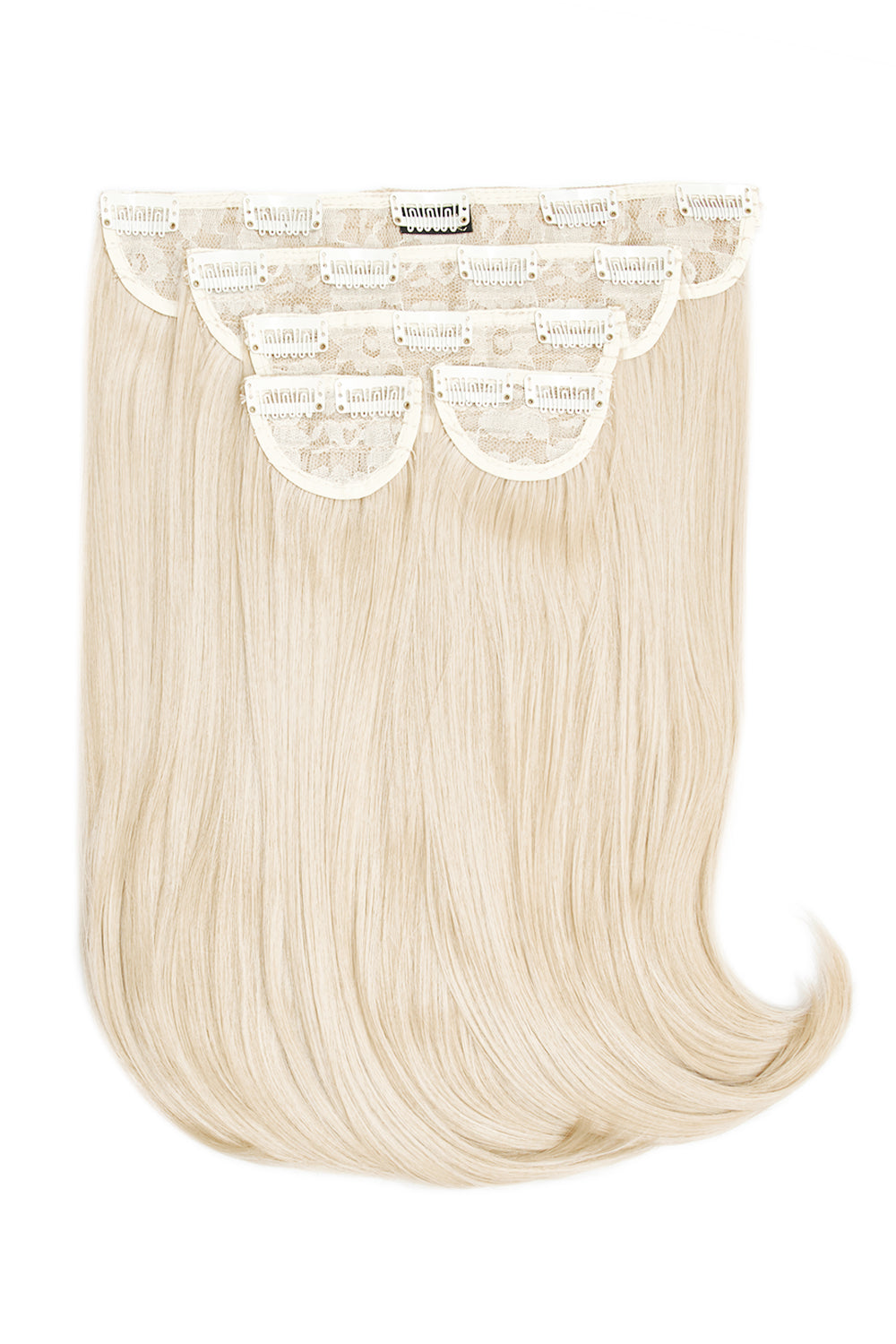 Super Thick 16" 5 Piece Curve Clip In Hair Extensions - Bleach Blonde