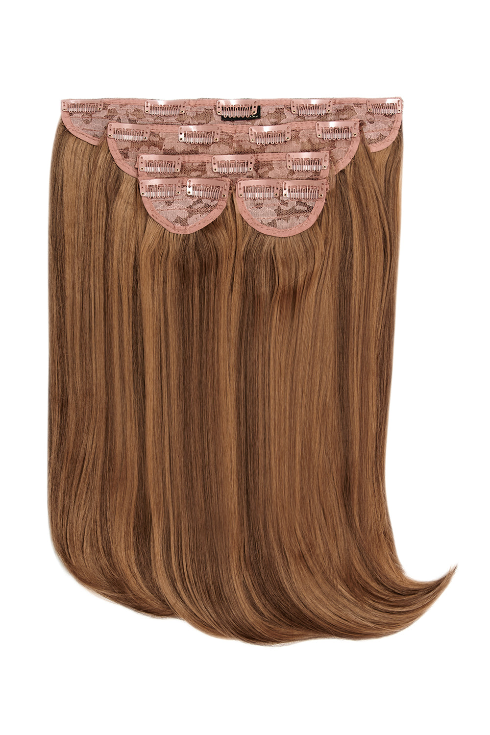 Super Thick 16" 5 Piece Curve Clip In Hair Extensions - Toffee Brown