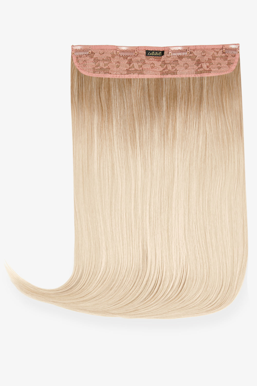 Thick 18" 1 Piece Straight Synthetic Clip In Hair Extensions - LullaBellz  - Rooted Light Blonde