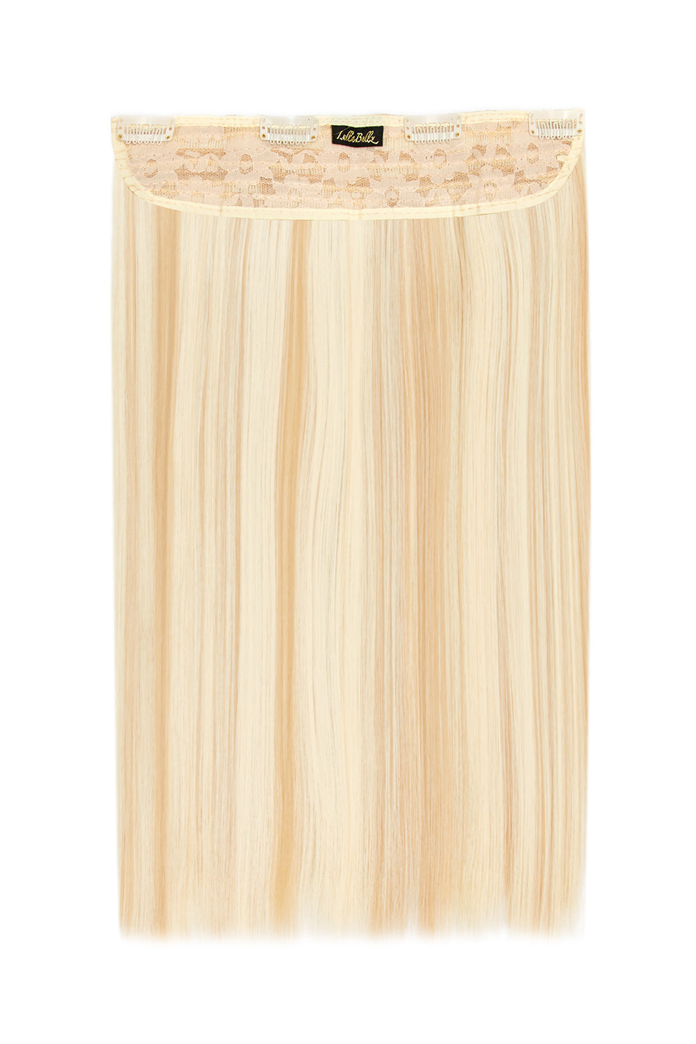 Thick 18" 1 Piece Straight Synthetic Clip In Hair Extensions - LullaBellz  - Highlighted Champagne