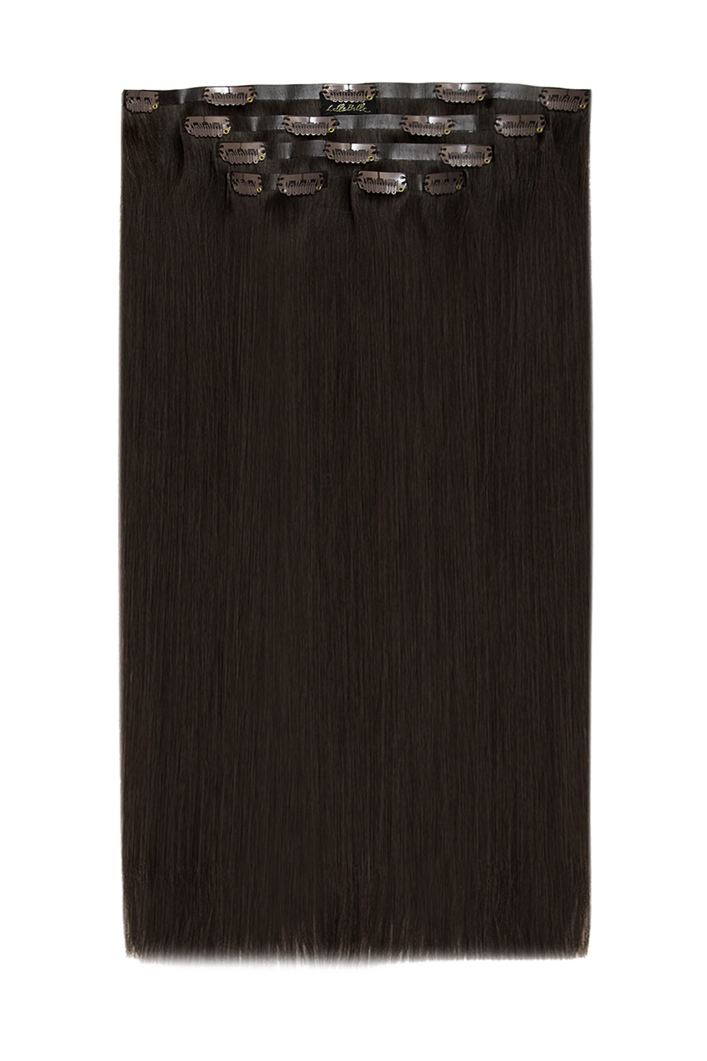 Luxury Gold 18" 5 Piece Human Hair Extensions  - Dark Brown