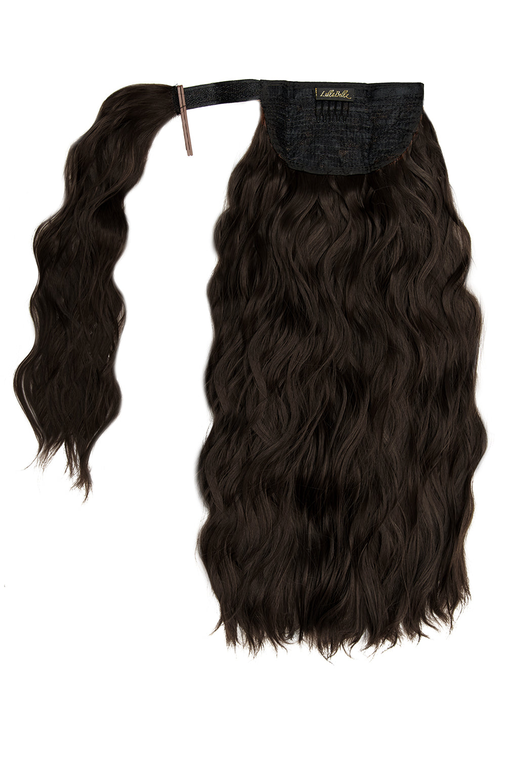 Mini Grande 18" 90s Crimp Wraparound Pony - Dark Brown