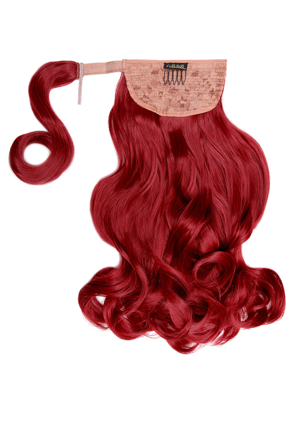 Mini Grande 18" 90s Curl Wraparound Pony - Ruby Red