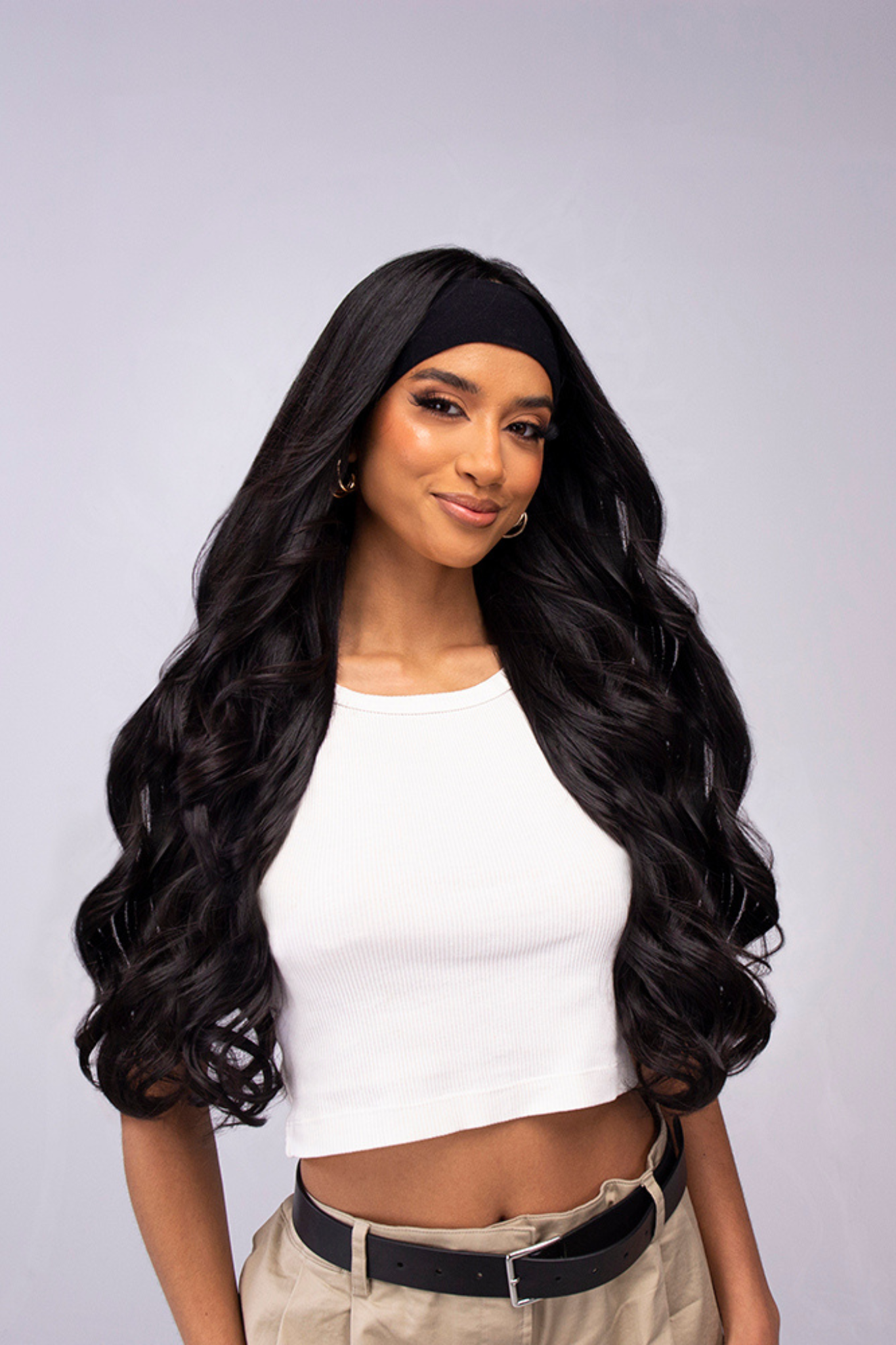 Thick 20" 1 Piece Curly Clip In Hair Extensions - LullaBellz - Raven