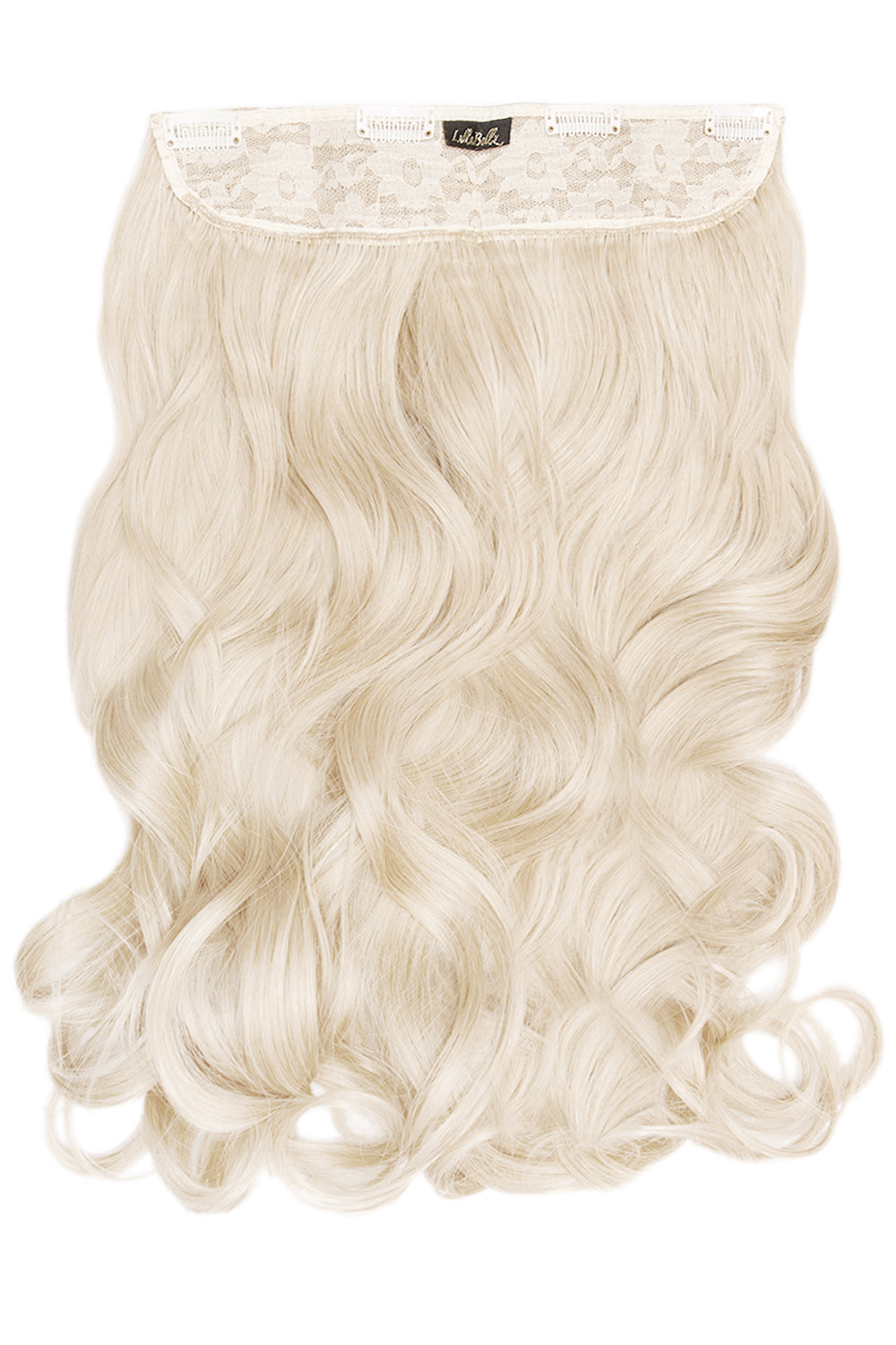 Thick 20" 1 Piece Curly Clip In Hair Extensions - LullaBellz - Bleach Blonde