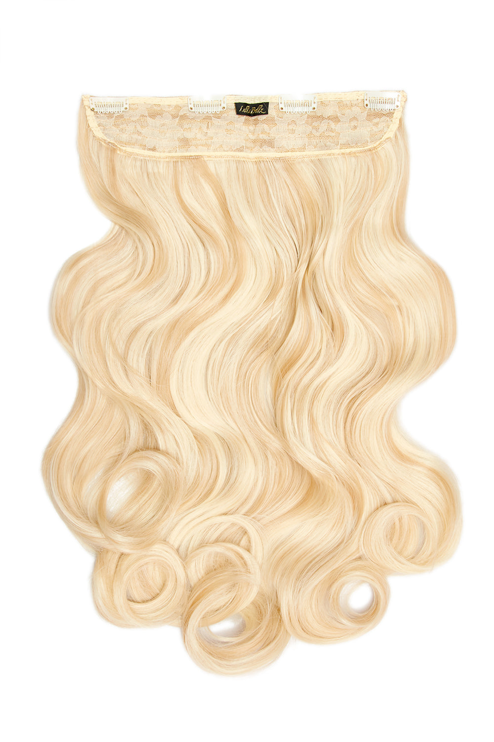 Thick 20" 1 Piece Curly Clip In Hair Extensions - LullaBellz - Highlighted Champagne