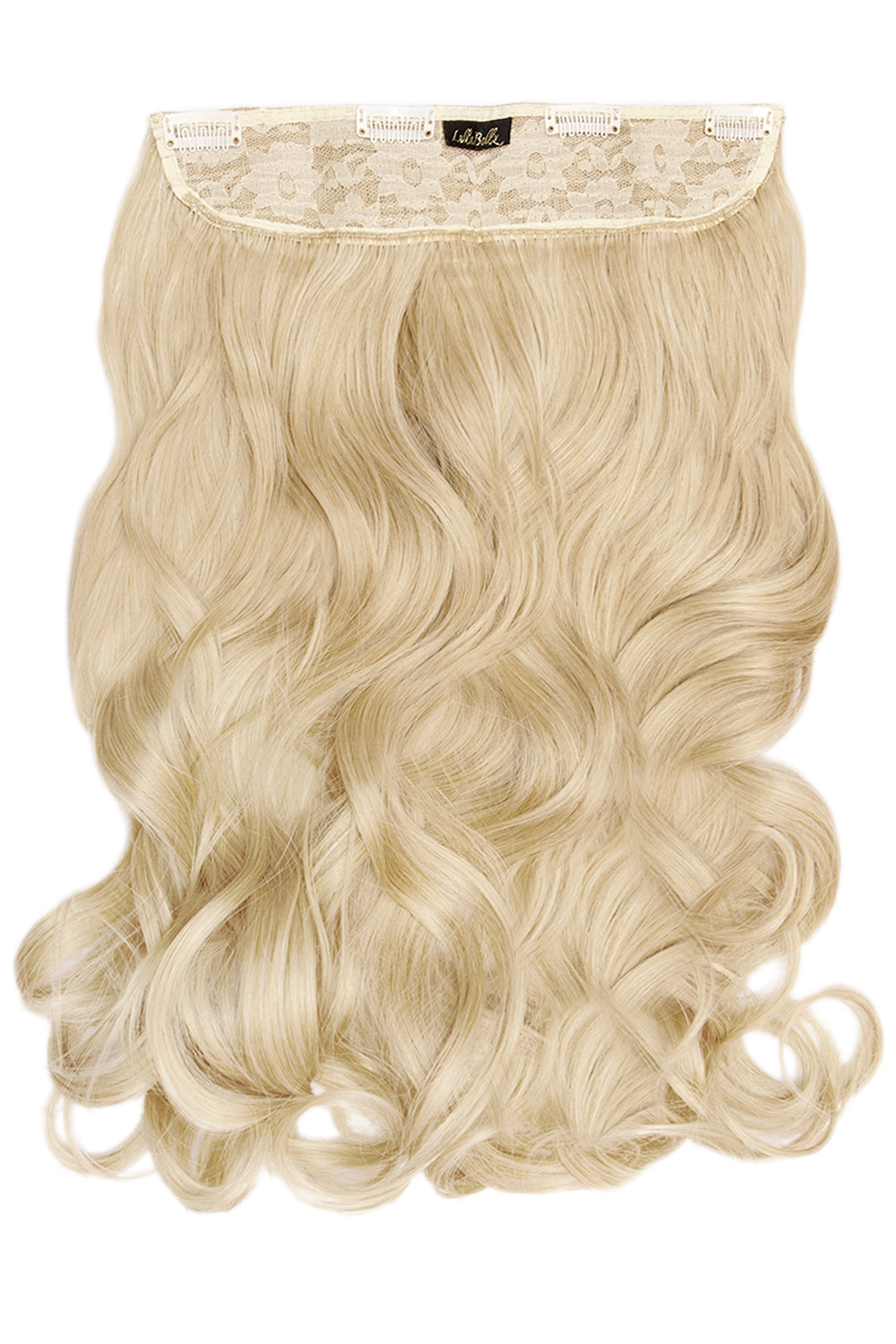 Thick 20" 1 Piece Curly Clip In Hair Extensions - LullaBellz - Light Blonde