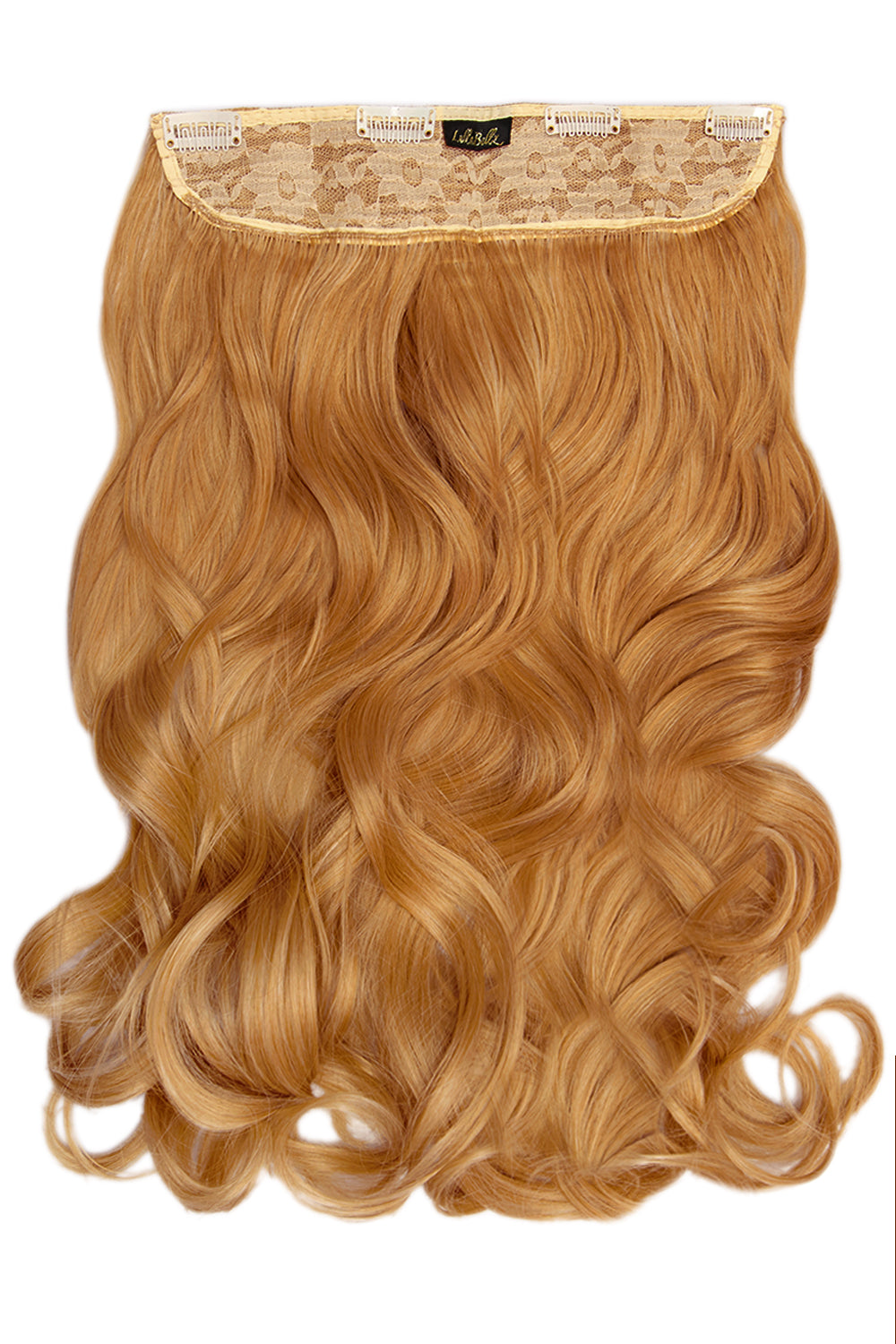 Thick 20" 1 Piece Curly Clip In Hair Extensions - LullaBellz - Strawberry Blonde
