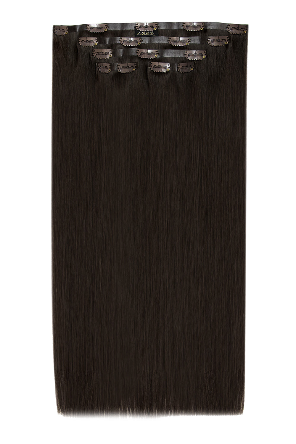 Luxury Gold 20" 5 Piece Human Hair Extensions  - Dark Brown