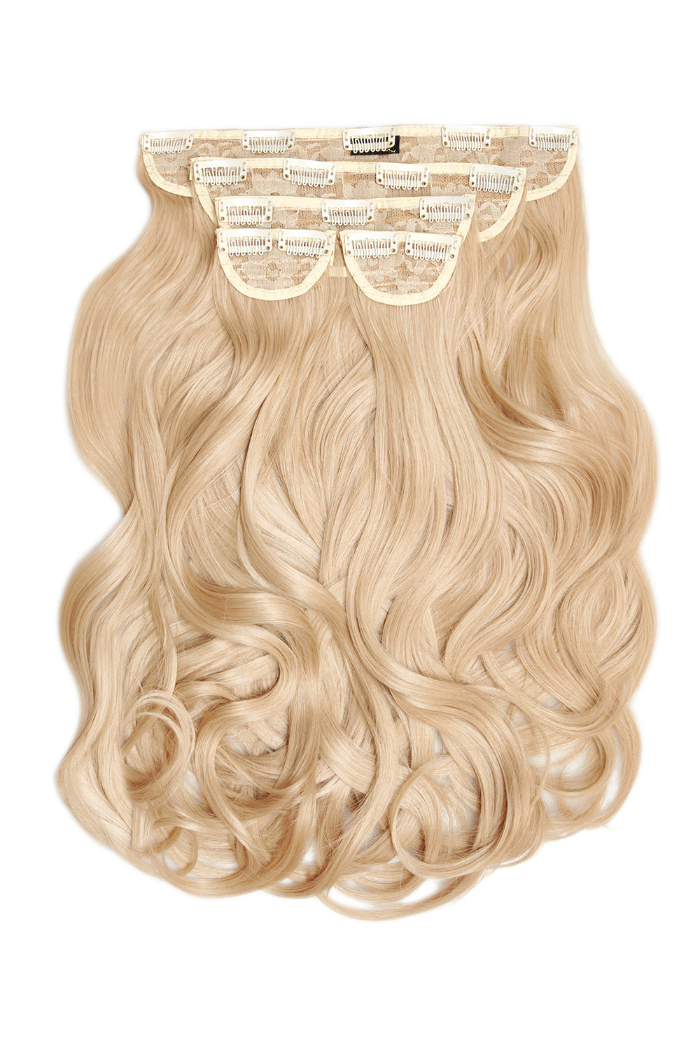 Super Thick 22" 5 Piece Blow Dry Wavy Clip In Hair Extensions - Champagne Blonde