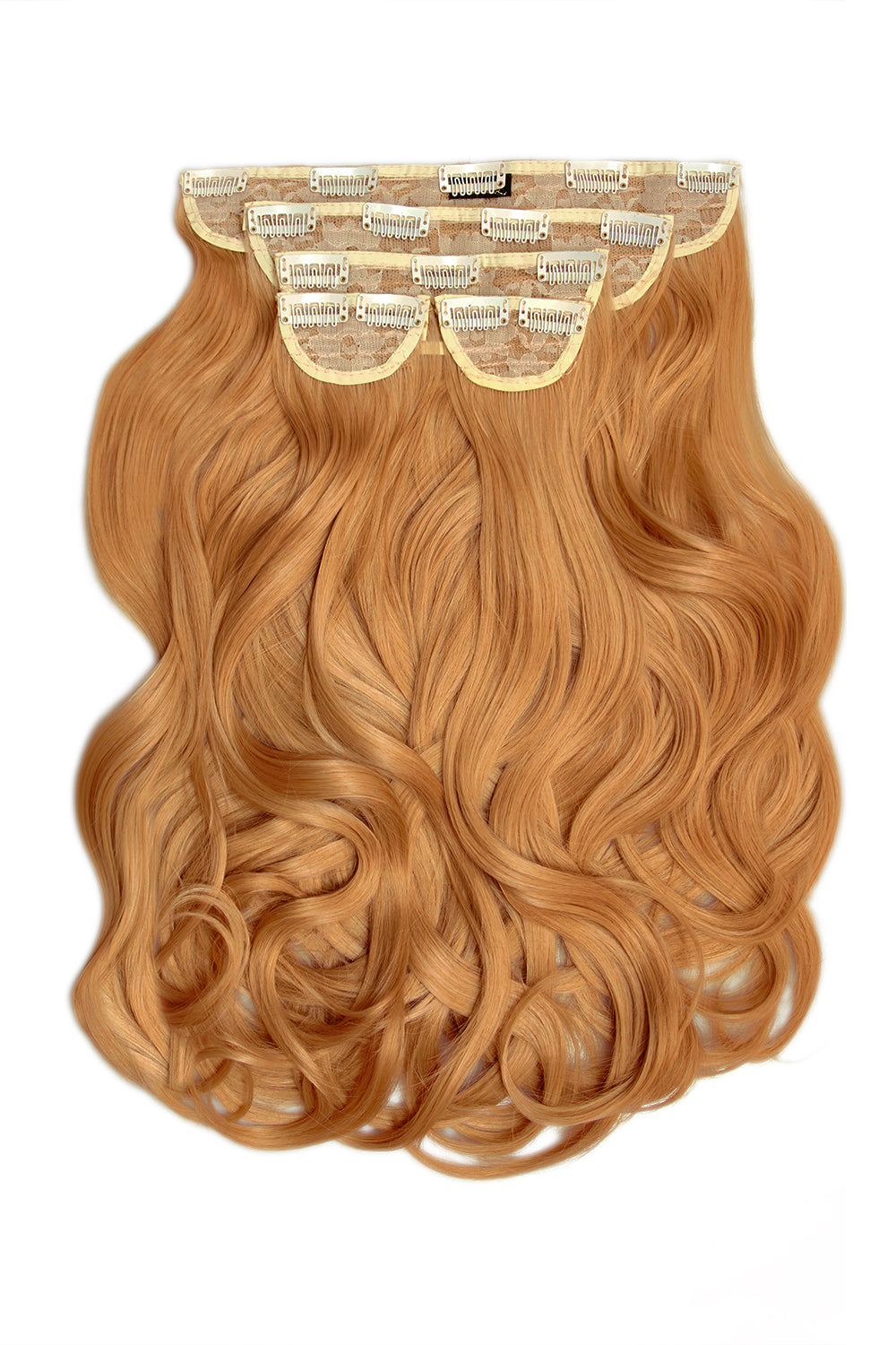 Super Thick 22" 5 Piece Blow Dry Wavy Clip In Hair Extensions - Strawberry Blonde