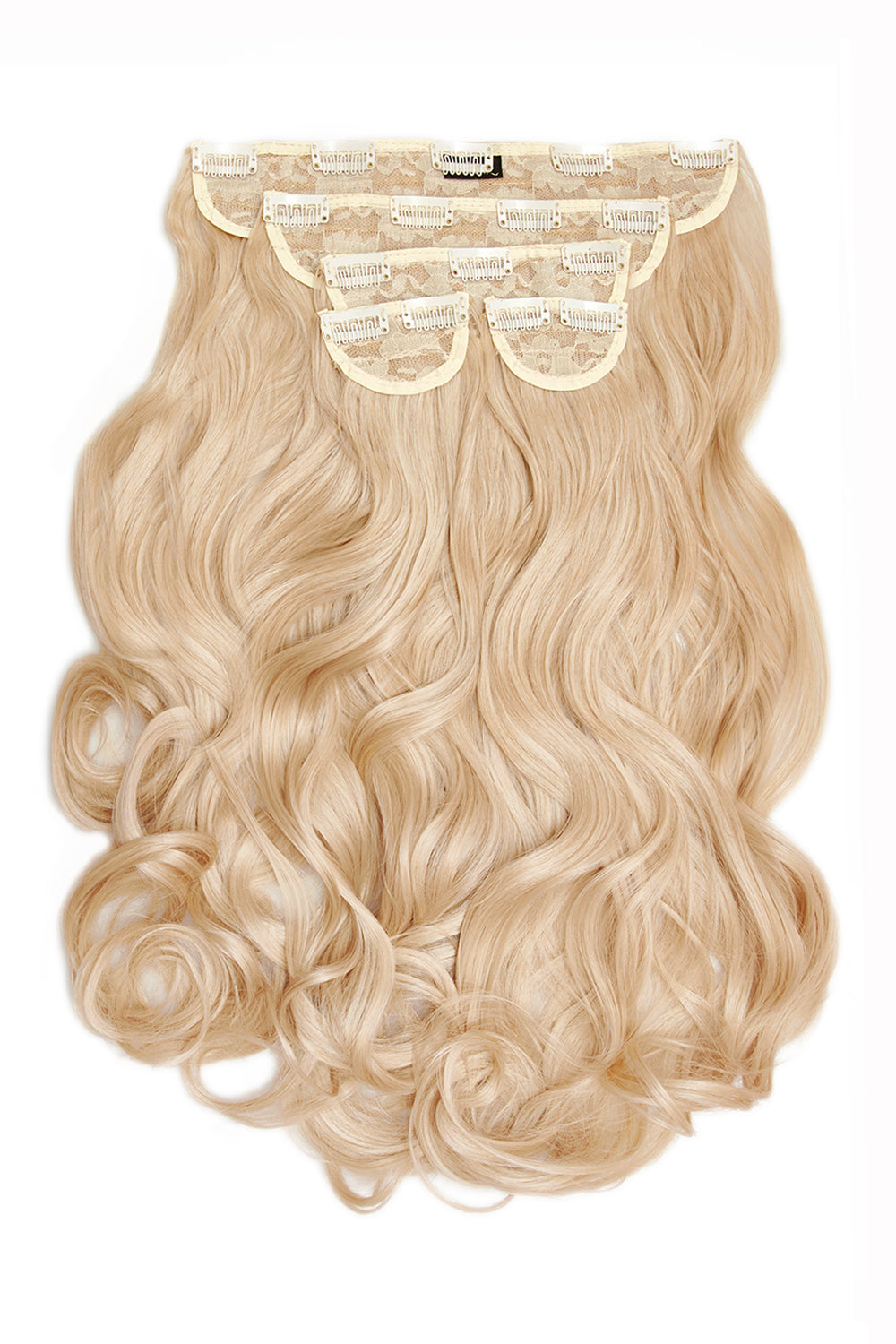 Super Thick 22" 5 Piece Curly Clip In Hair Extensions - Champagne Blonde