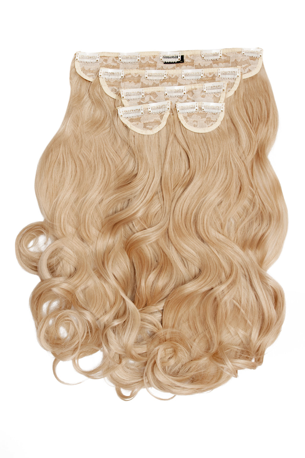 Super Thick 22" 5 Piece Curly Clip In Hair Extensions - Honey Blonde