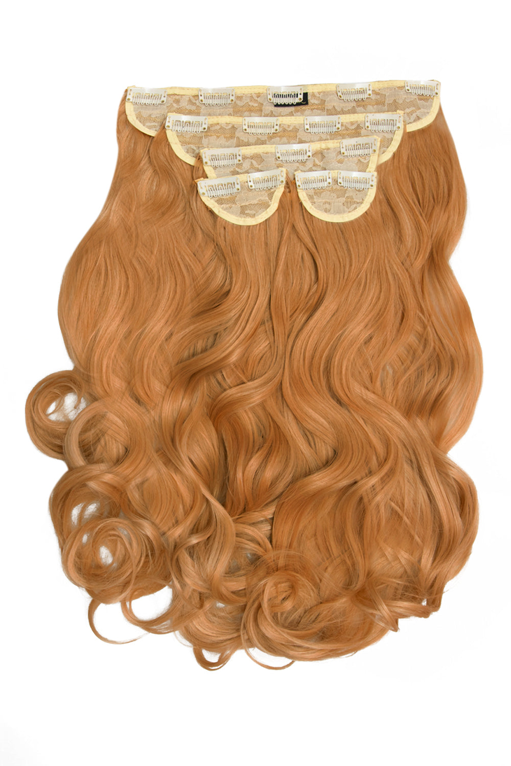 Super Thick 22" 5 Piece Curly Clip In Hair Extensions - Strawberry Blonde