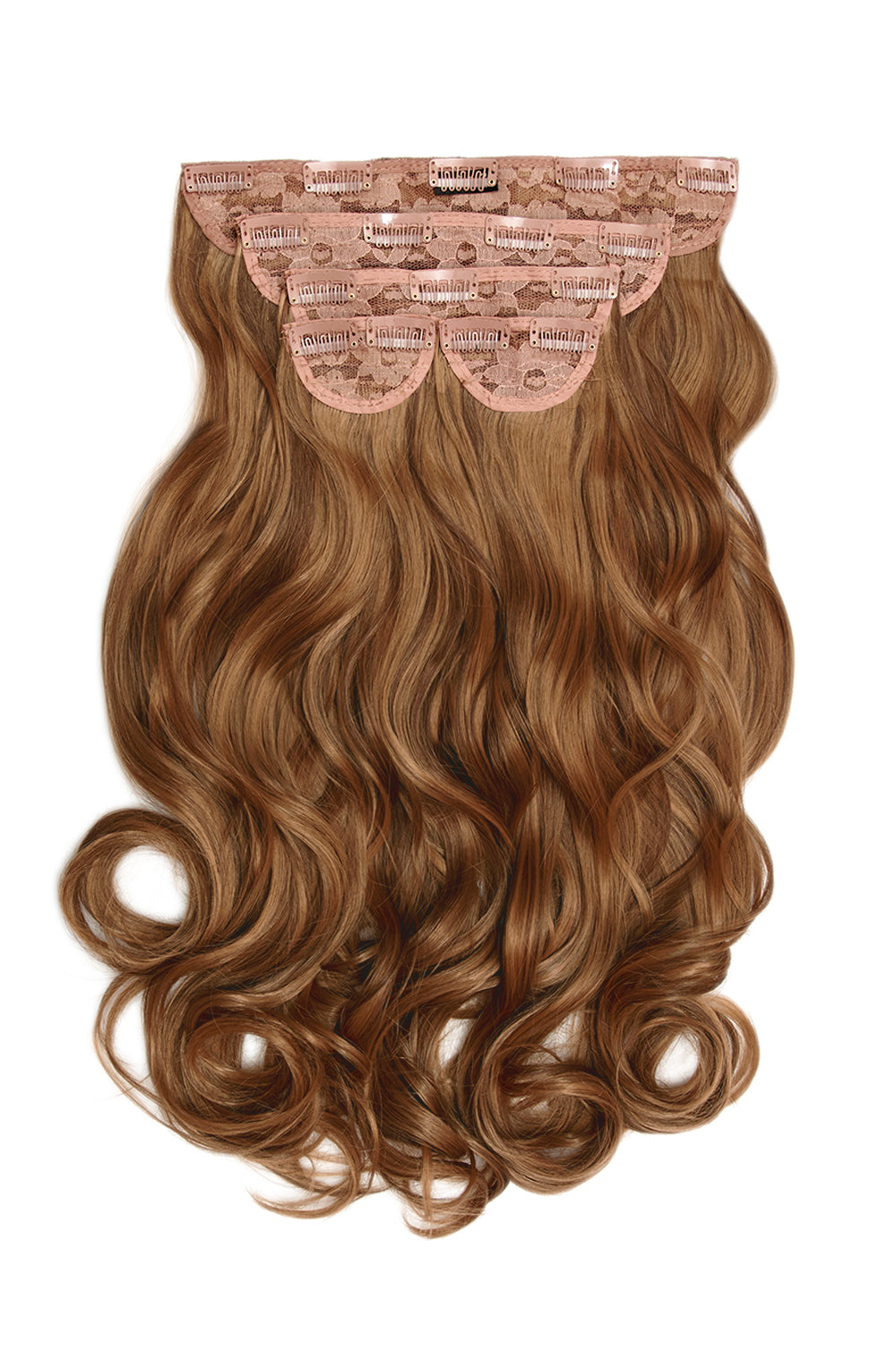 Super Thick 22" 5 Piece Curly Clip In Hair Extensions - Toffee Brown