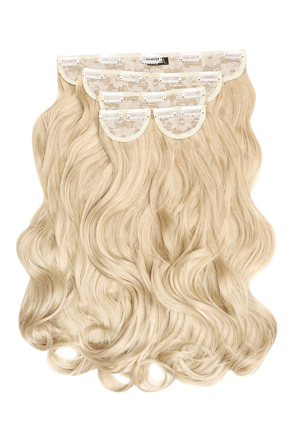 Super Thick 22" 5 Piece Natural Wavy Clip In Hair Extensions - LullaBellz - Light Blonde