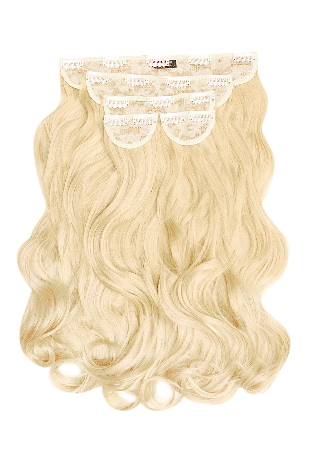 Super Thick 22" 5 Piece Natural Wavy Clip In Hair Extensions - LullaBellz - Pure Blonde