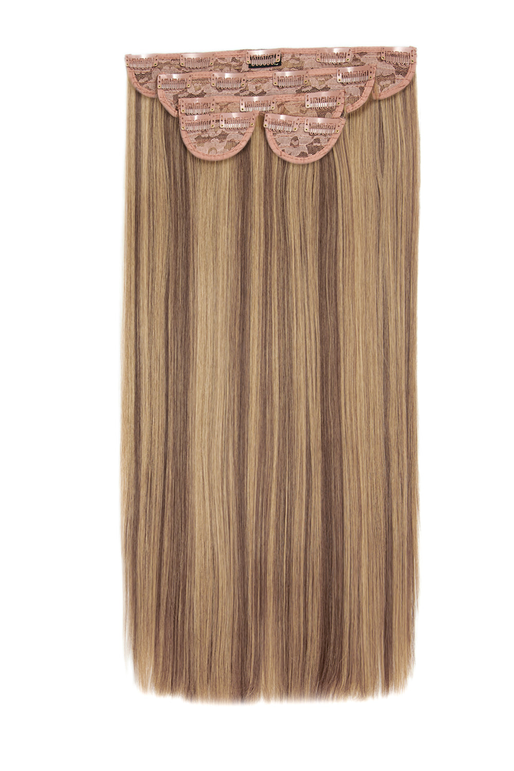 Super Thick 22" 5 Piece Straight Clip In Hair Extensions - LullaBellz - Mellow Brown