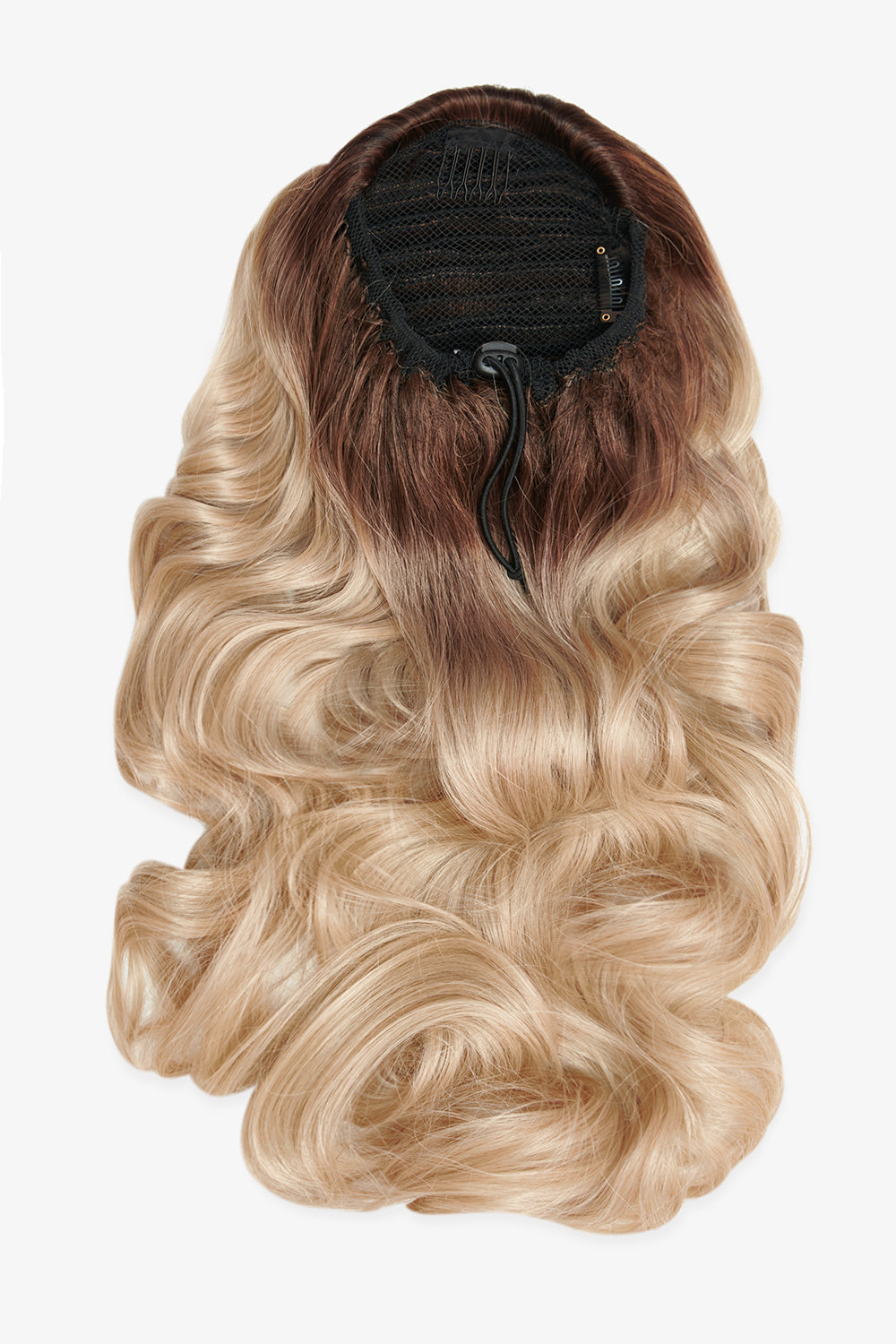 Curly Glam 22" Drawstring Ponytail - Rooted California Blonde