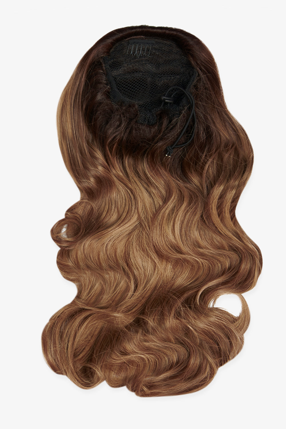 Curly Glam 22" Drawstring Ponytail - Rooted Mellow Brown