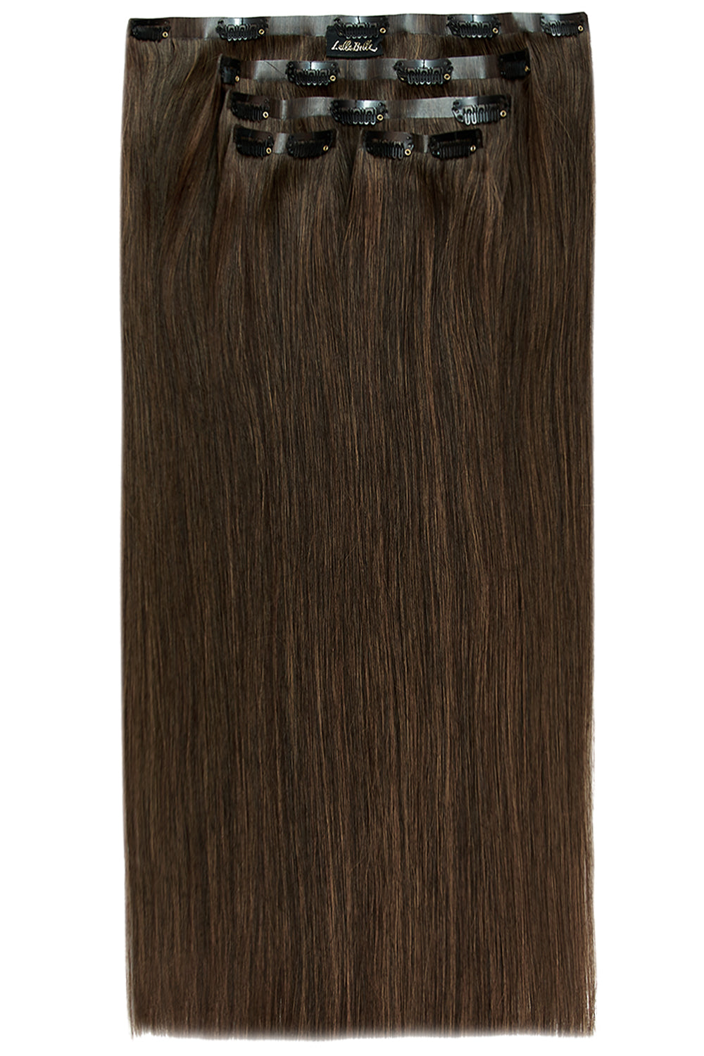 Luxury Gold 22" 5 Piece Human Hair Extensions  - Dark Brown & Caramel