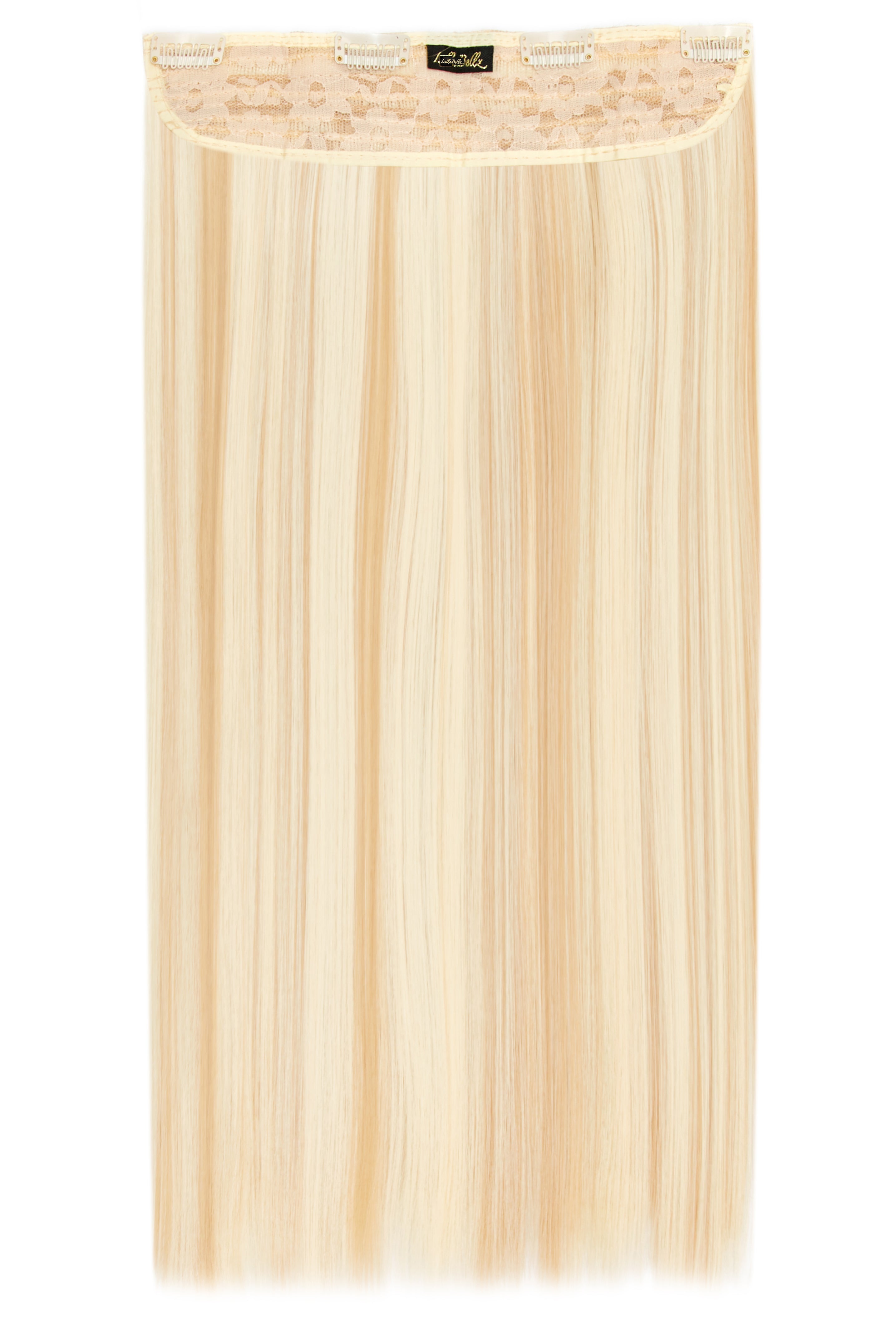 Thick 24" 1 Piece Straight Clip In Hair Extensions - Highlighted Champagne