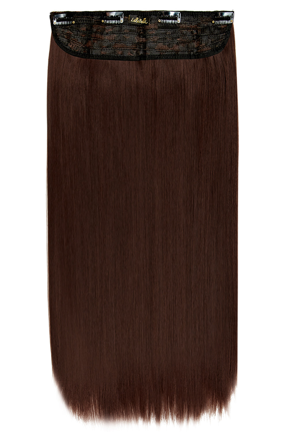 Thick 24" 1 Piece Straight Clip In Hair Extensions - Warm Brunette