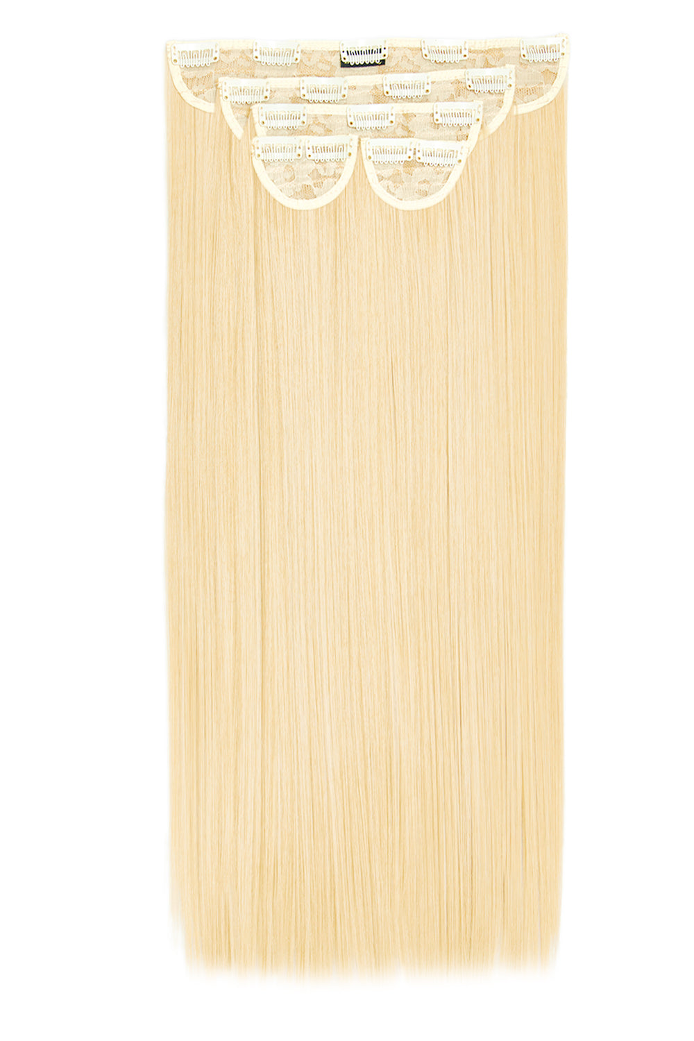 Super Thick 26" 5 Piece Statement Straight Clip In Hair Extensions - LullaBellz - Pure Blonde