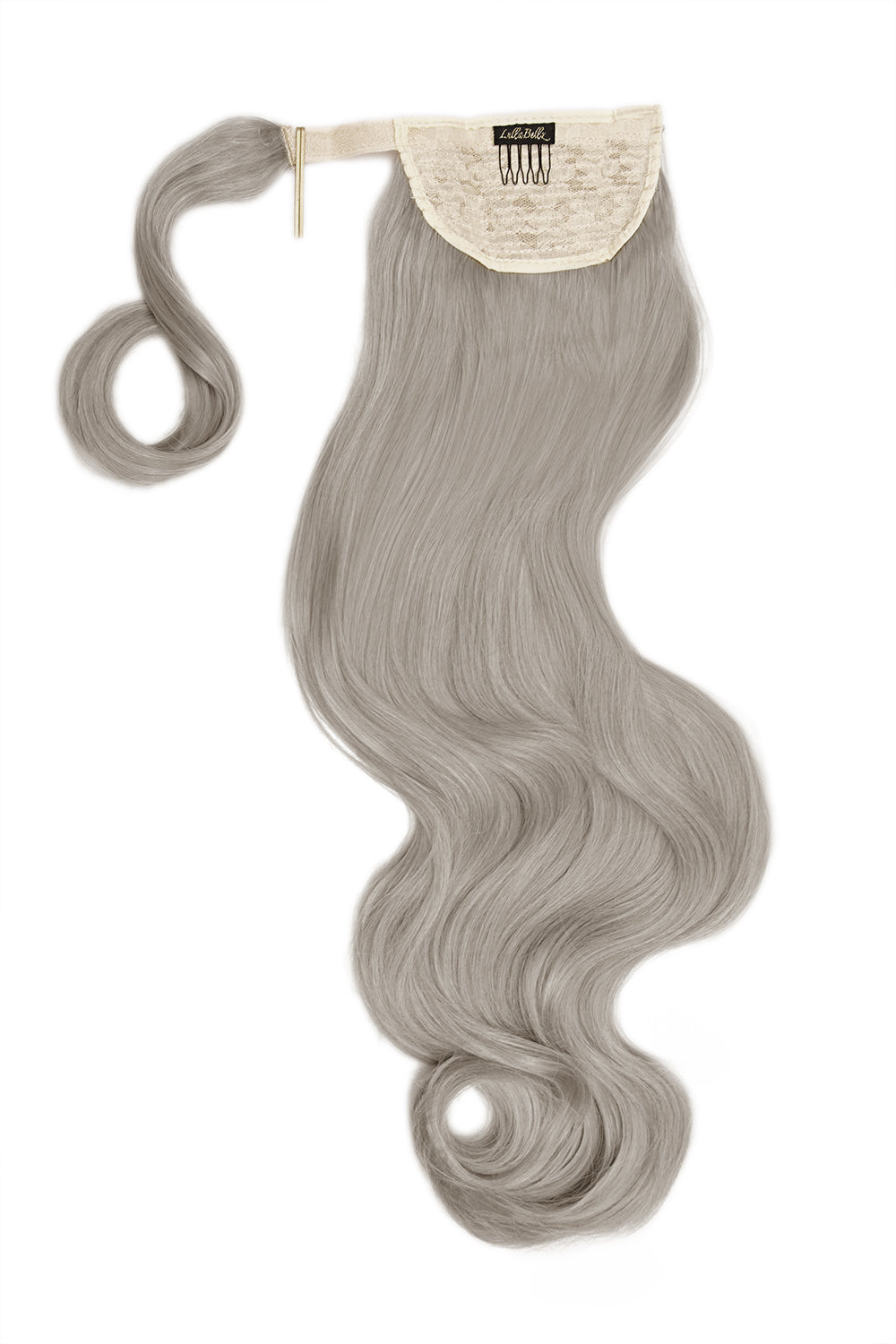 Grande 26" Blow Dry Wraparound Pony - Silver Grey Festival Hair Inspiration