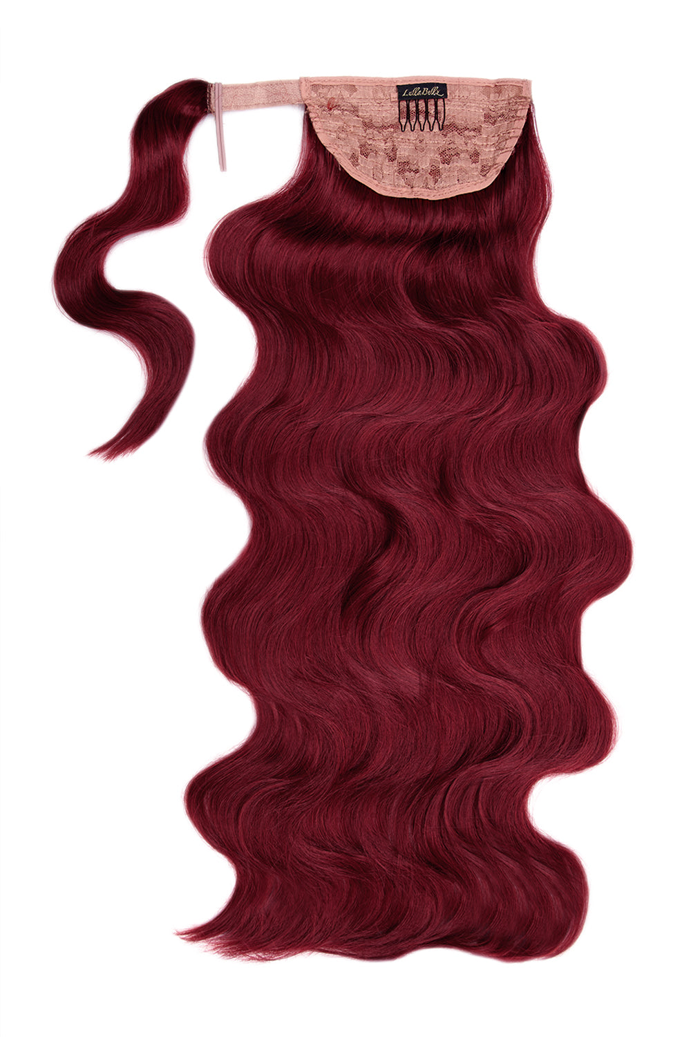 Grande Hollywood Wave 26" Wraparound Pony - LullaBellz  - Burgundy Festival Hair Inspiration