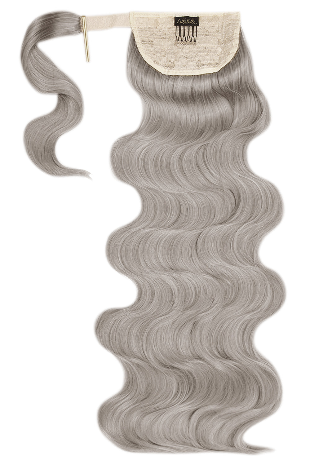 Grande Hollywood Wave 26" Wraparound Pony - LullaBellz  - Silver Grey Festival Hair Inspiration