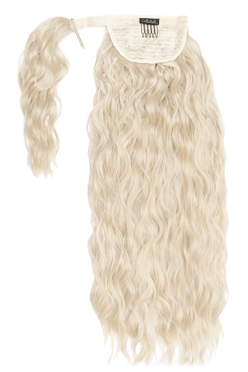 26" Textured Wavy Grande Lengths Wraparound Ponytail - LullaBellz  - Bleach Blonde