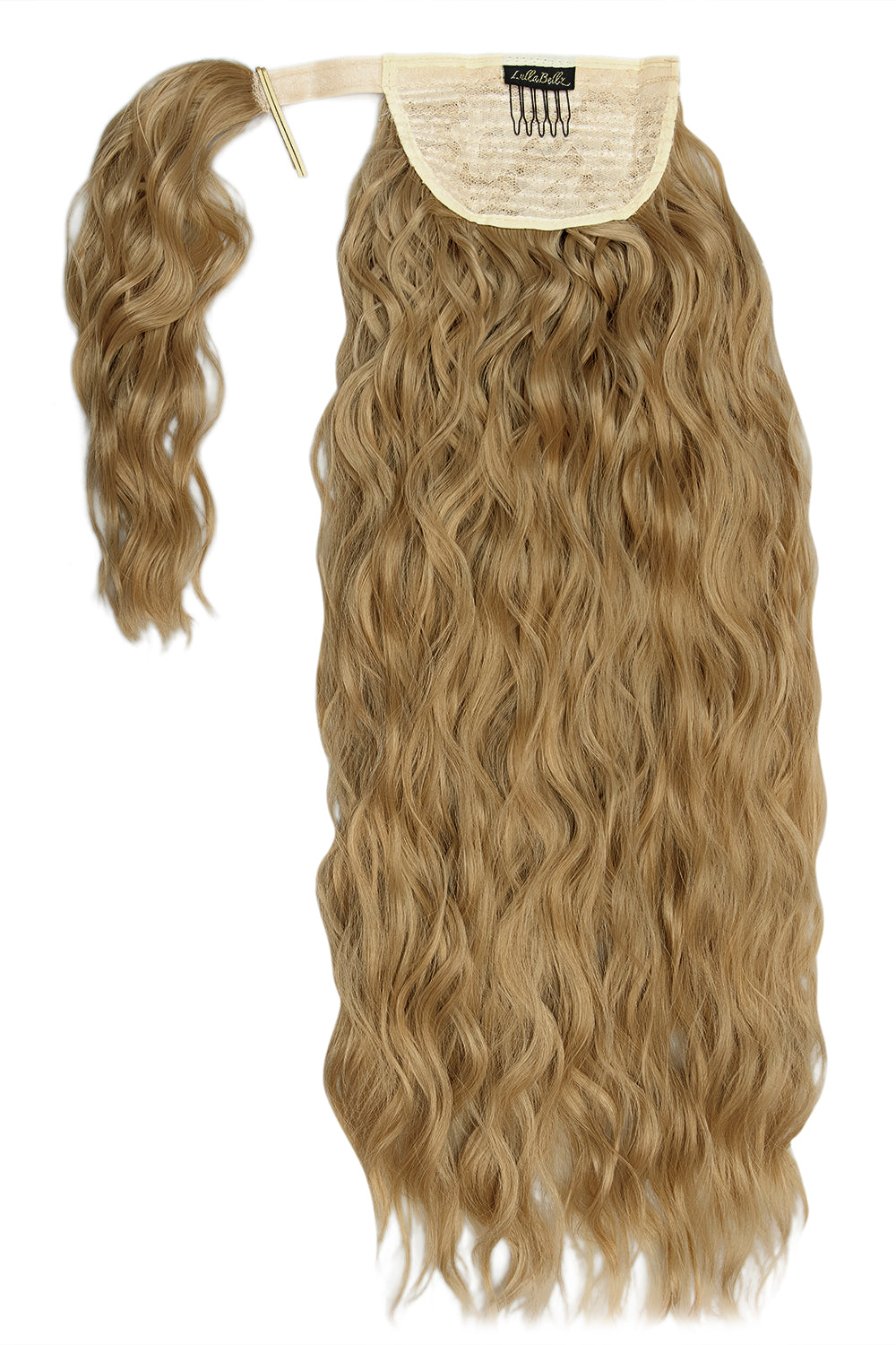 26" Textured Wavy Grande Lengths Wraparound Ponytail - LullaBellz  - Harvest Blonde