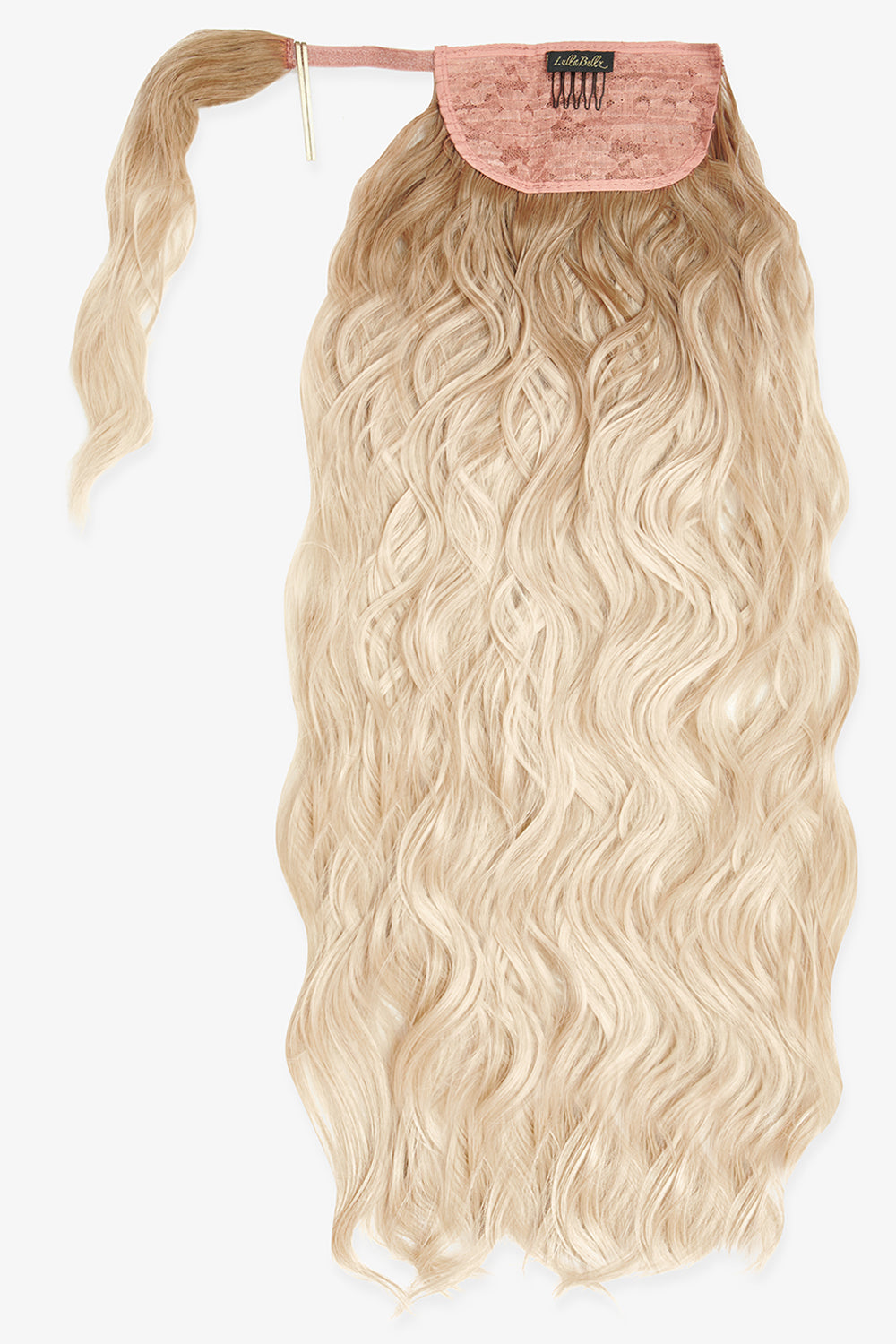 26" Textured Wavy Grande Lengths Wraparound Ponytail - LullaBellz  - Rooted Light Blonde