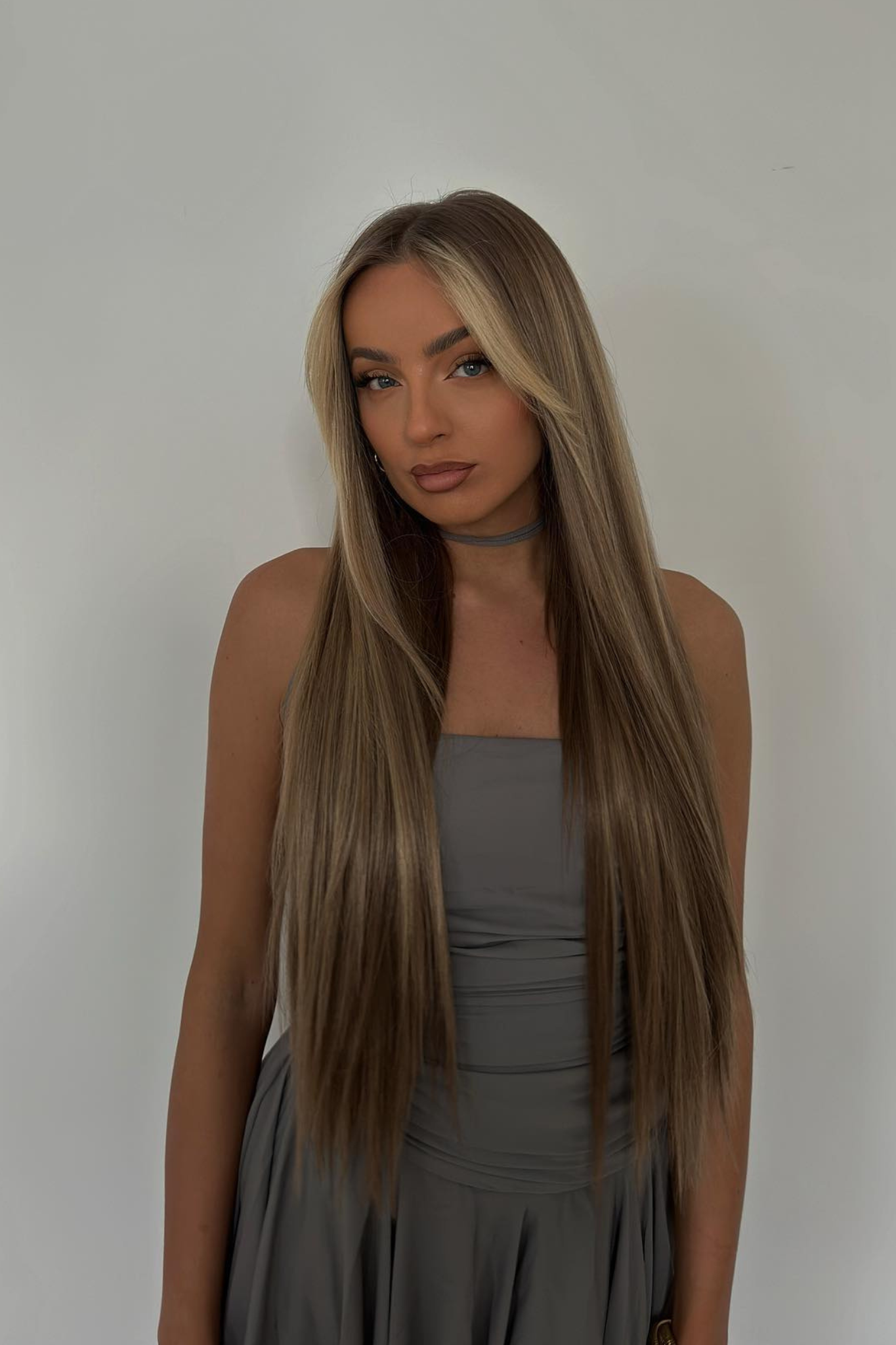 Super Thick 26" 5 Piece Statement Straight Clip In Hair Extensions - LullaBellz - Mellow Brown