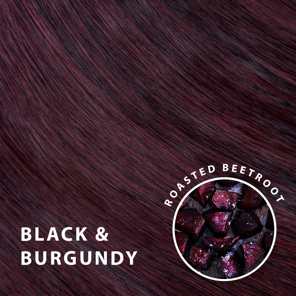 Mini Grande 18’’ 90s Bounce Wraparound Pony - Black Burgundy Festival Hair Inspiration
