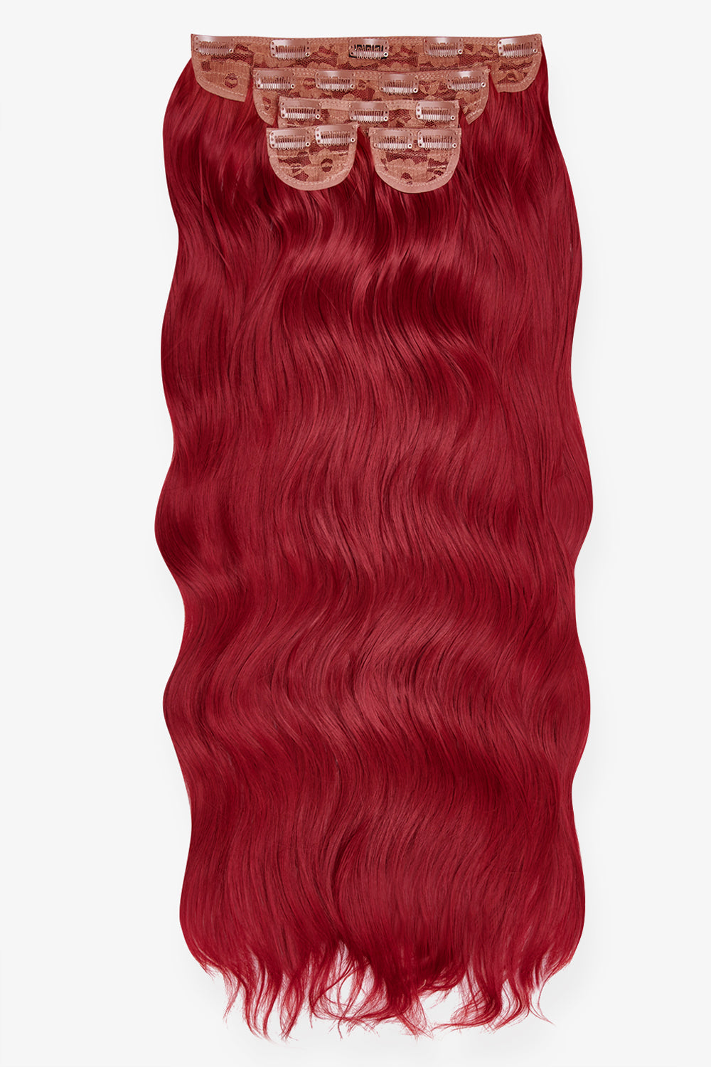 Extra AF 34’’ 5 Piece Natural Wavy - Ruby Red Festival Hair Inspiration