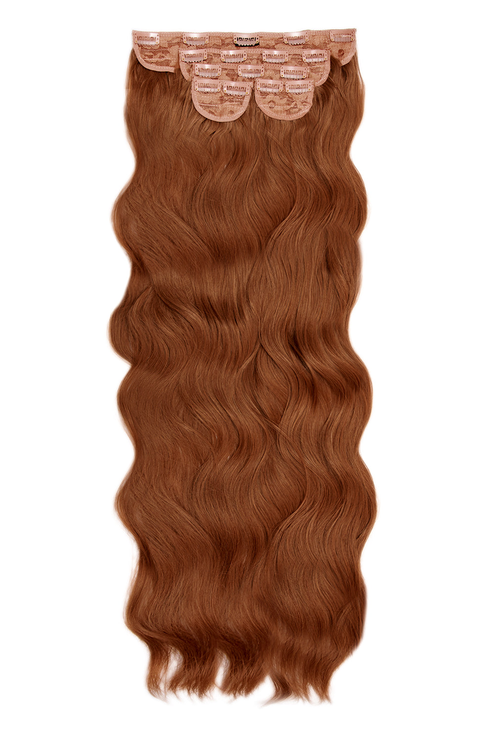 Extra AF 34’’ 5 Piece Natural Wavy - Copper Red Festival Hair Inspiration