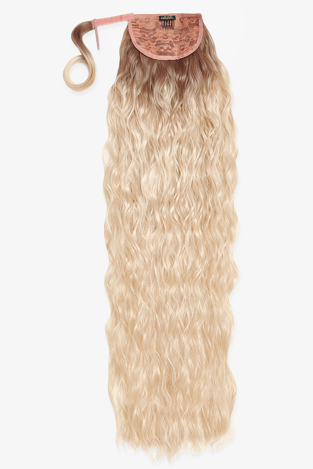 Extra AF 34’’ Textured Wave Wraparound Pony - Rooted Light Blonde