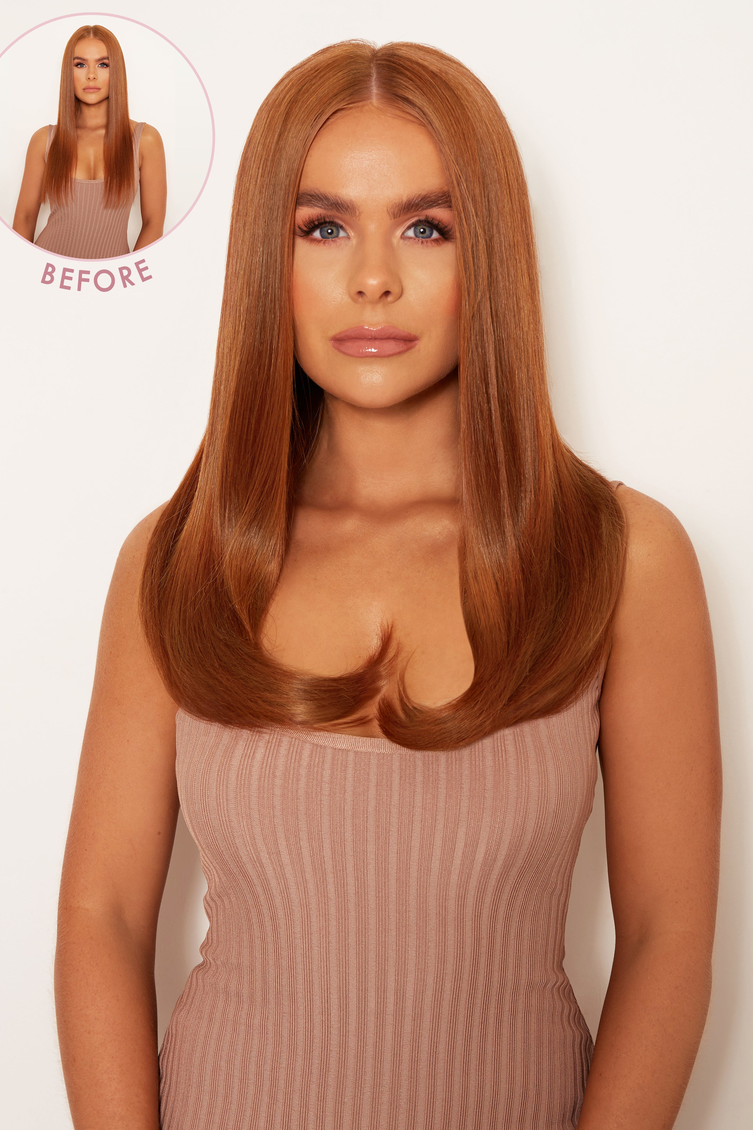 Super Thick 16" 5 Piece Curve Clip In Hair Extensions - Mixed Auburn