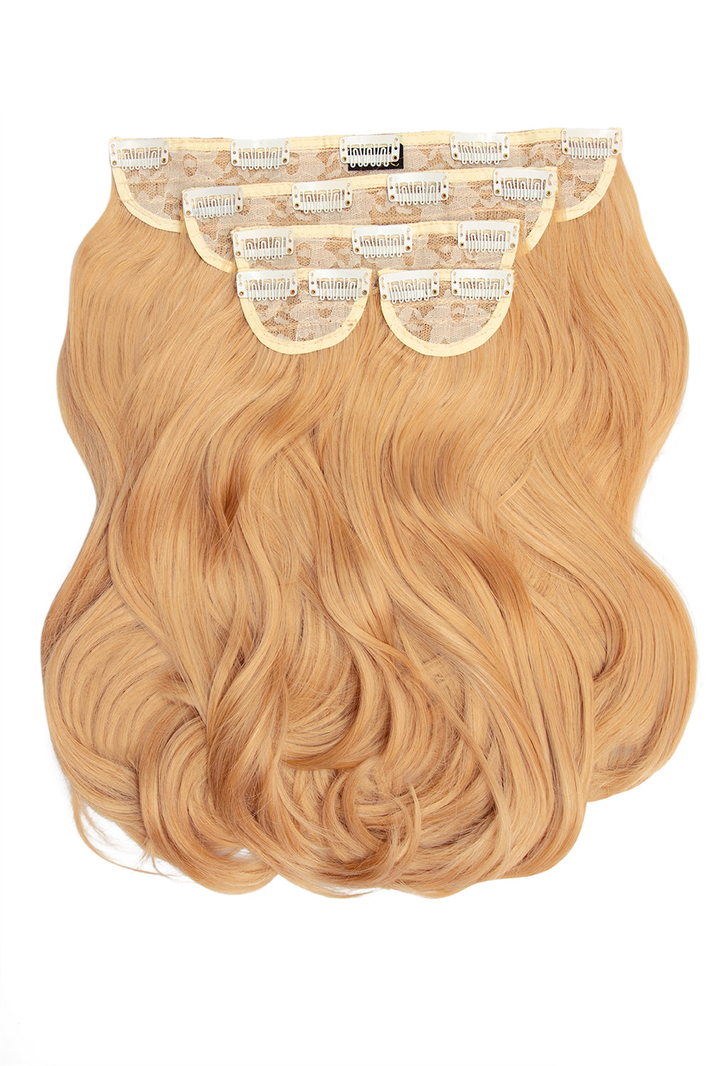 Super Thick 16" 5 Piece Blow Dry Wavy Clip In Hair Extensions - Caramel Blonde