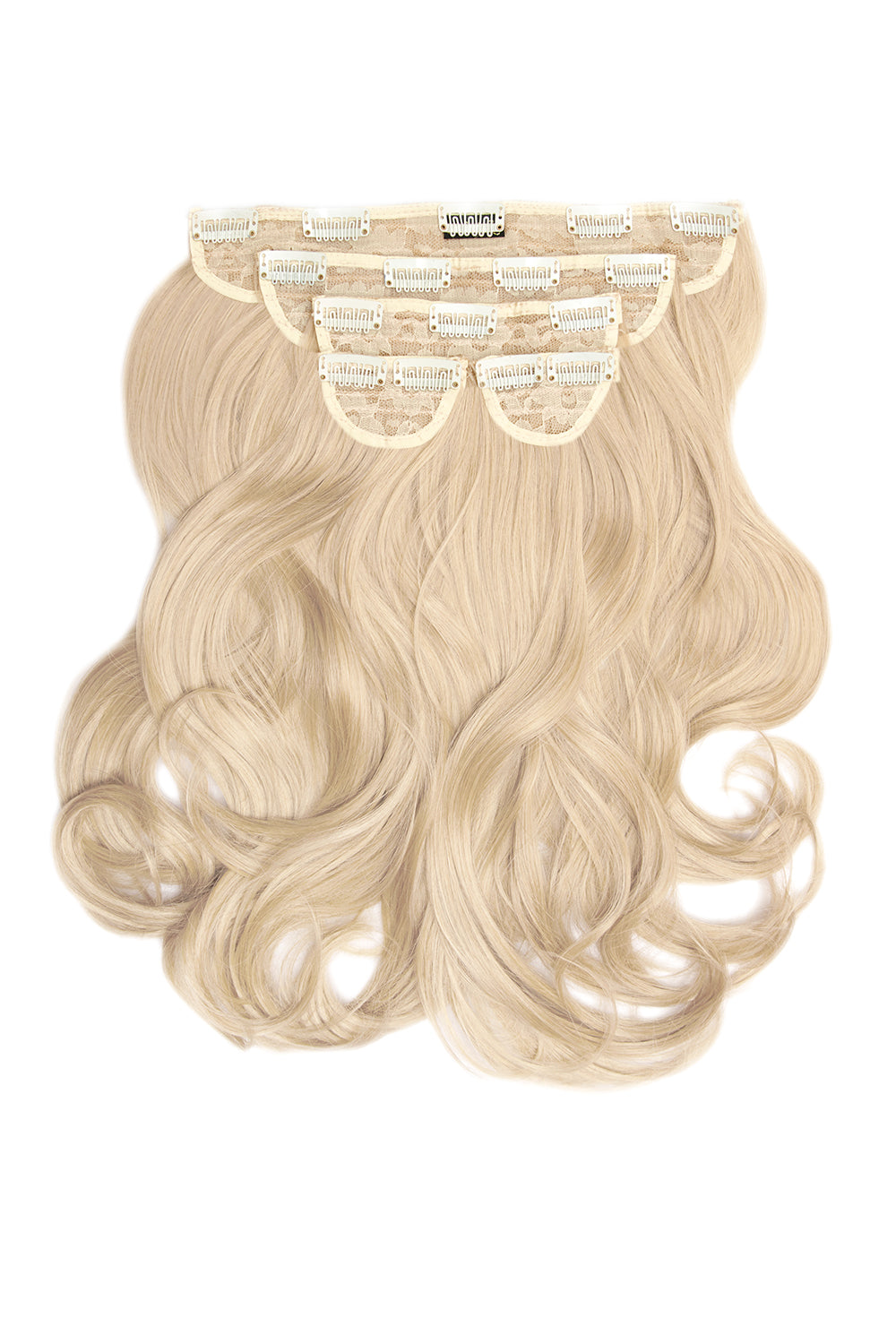 Super Thick 16" 5 Piece Blow Dry Wavy Clip In Hair Extensions - Light Golden Blonde