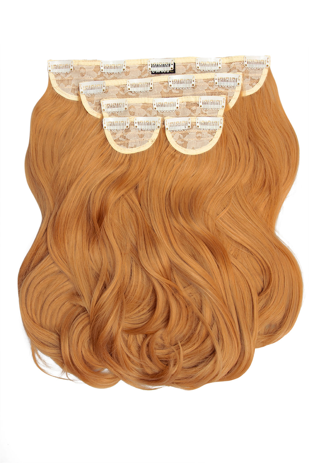 Super Thick 16" 5 Piece Blow Dry Wavy Clip In Hair Extensions - Strawberry Blonde