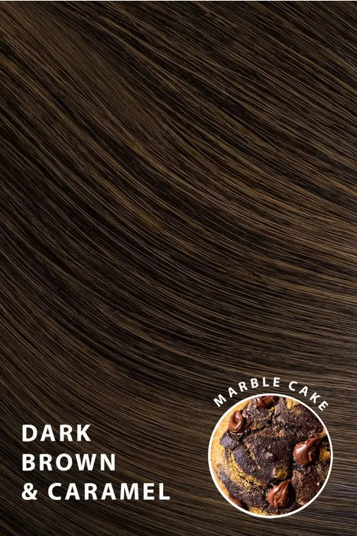 Curly Glam 22" Drawstring Ponytail - Dark Brown & Caramel