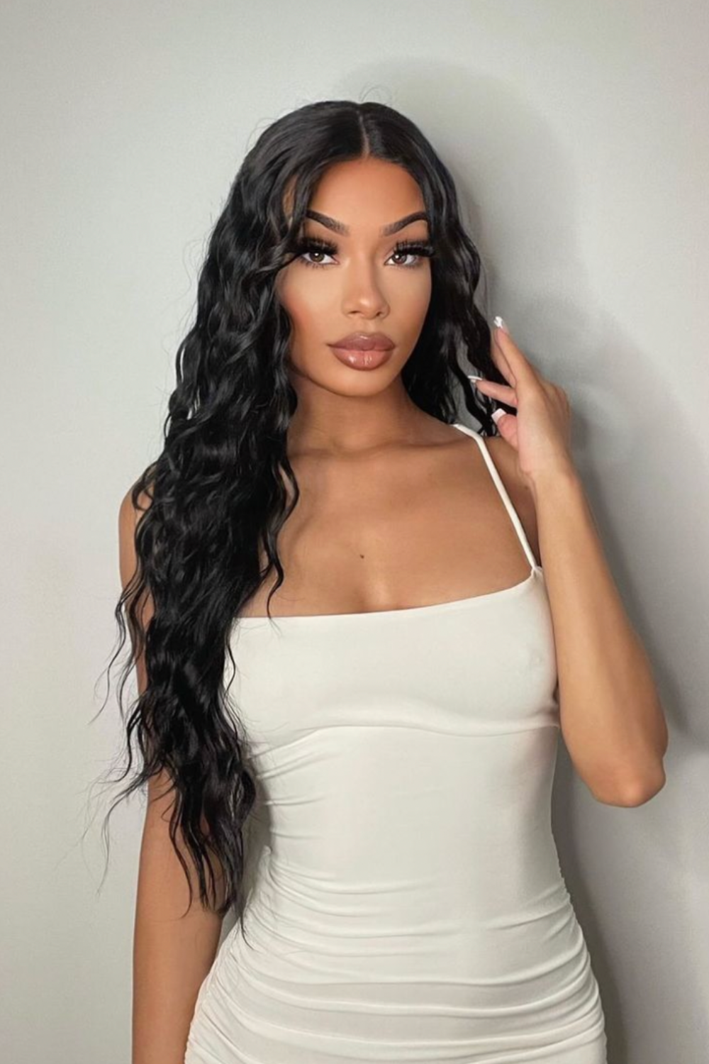 The Cassie - Natural Black Body Wave Lace Front Wig