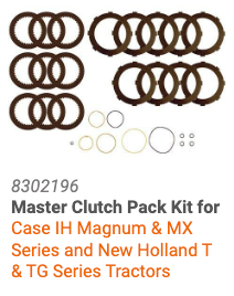 8302196 Master Clutch Pack Kit for Case IH Magnum & MX Series and New Holland T & TG Series Tractors