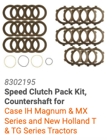 8302195. Speed Clutch Pack Kit, Countershaft for Case IH Magnum & MX Series and New Holland T & TG Tractors