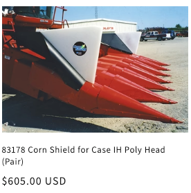 83178 Corn Shield for Case IH Poly Head Pair